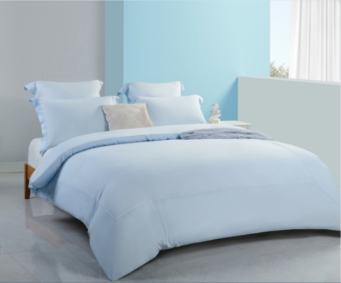 Tencel Linho Cobertura Queen Confortável Cobertura azul