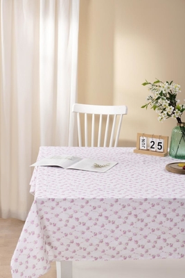 Toalha de mesa rosa floral de algodão Toalha de mesa sustentável para casa 60x90 60x120