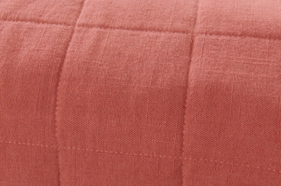 OEM Rayon Linen Quilt Set Solid Sustentável Quilt Set Laranja queimado