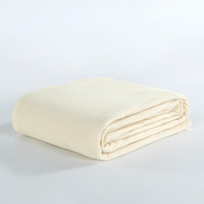 OEM Beige Moslin Blanket Oeko Tex Coberturas ponderadas para adultos