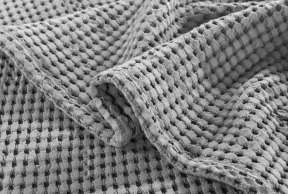 Amigável para a pele 100% de algodão manta de waffle OEM Waffle Weave Twin Blanket
