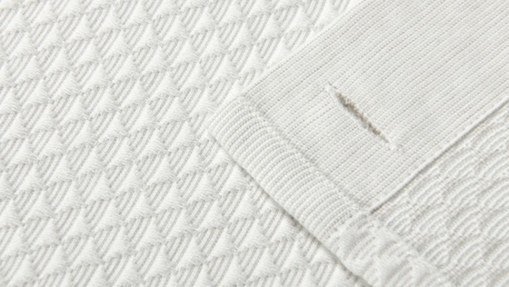 Cortina de chuveiro cinza claro Jacquard 95% algodão 5% poliéster reciclado