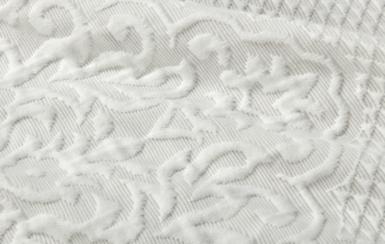 Cortina de chuveiro cinza claro Jacquard 95% algodão 5% poliéster reciclado
