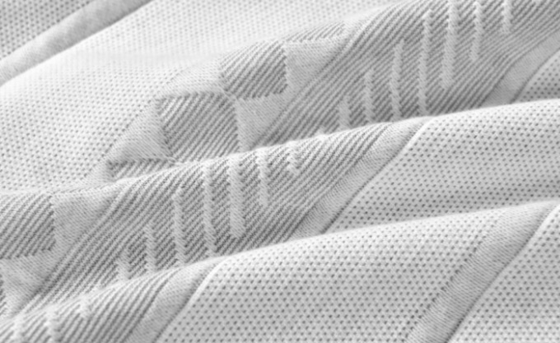 Cortina de chuveiro de algodão de poliéster Jacquard Cortina de chuveiro a riscas cinza