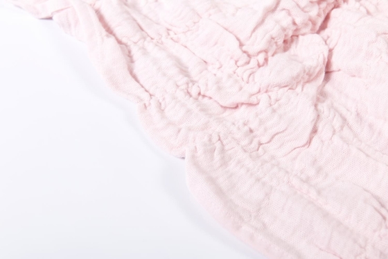 100% de algodão Seersucker Blanket Pink Bed Blanket King Size Chic e aconchegante