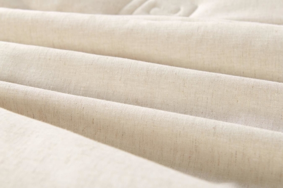 Conjunto de mantas de linho de algodão misturado com maquiagem sólida Sustentável King Comforter Sets