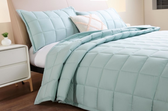 Conjunto de cobertor de algodão respirável OEKO-TEX Conjunto de cobertor de cobertor verde claro OEM