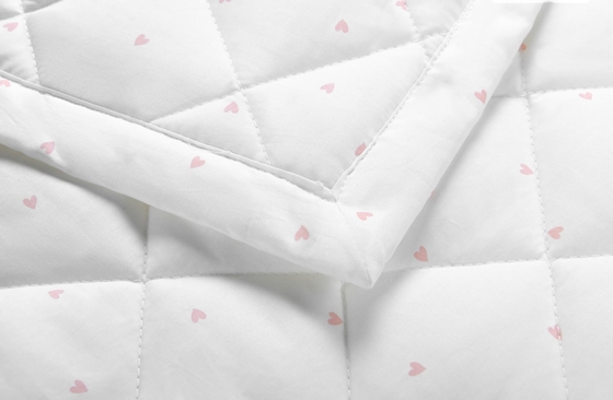 Set de cobertor de algodão branco impresso