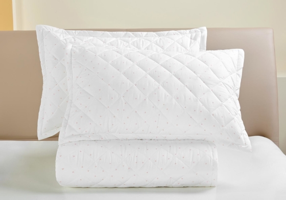 Set de cobertor de algodão branco impresso