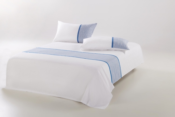 60 algodão 40 folhas de poliéster branco folha de poliéster de algodão conjunto de hotel roupa de cama