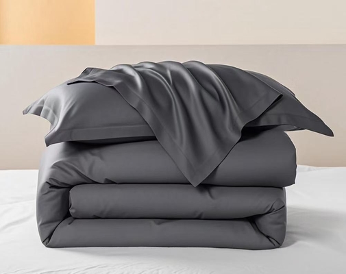 OEM Tencel Lyocell Conforter Set Cinzento Escuro Confortável Twin Comforter Sets