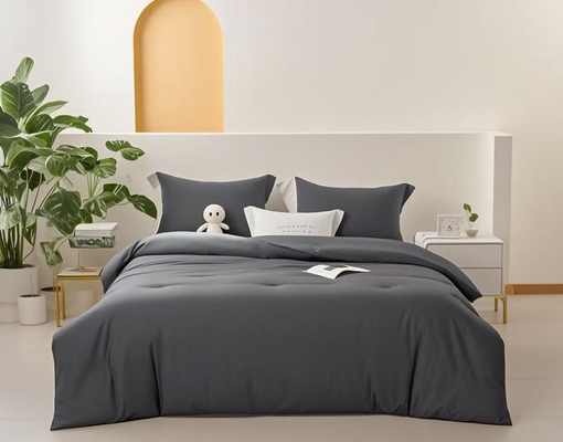 OEM Tencel Lyocell Conforter Set Cinzento Escuro Confortável Twin Comforter Sets