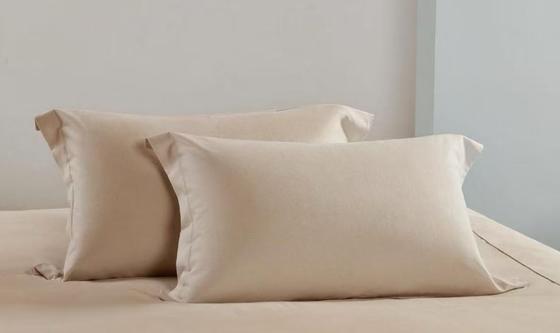 Capa de Edredom Tencel Linho Queen Confortável Marrom Claro