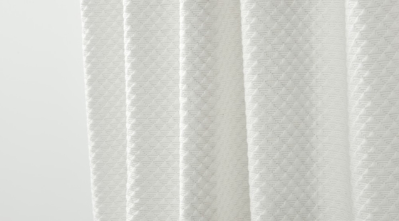 Cortina de chuveiro cinza claro Jacquard 95% algodão 5% poliéster reciclado