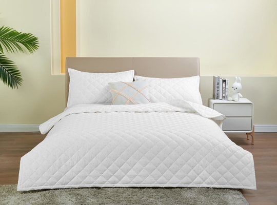 Set de cobertor de algodão branco impresso